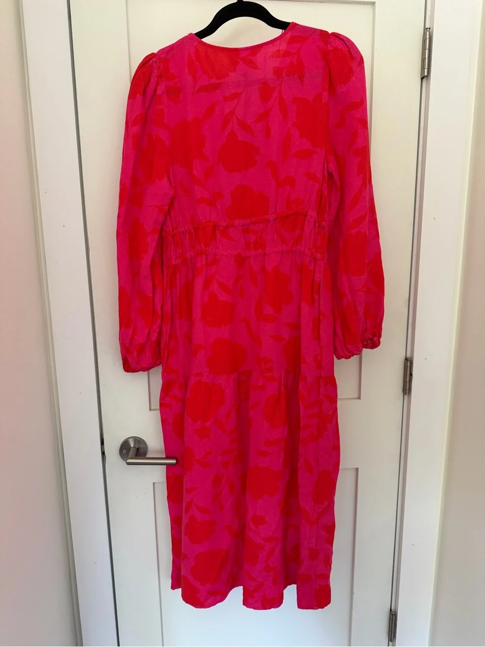 kate spade pink & red floral V-neck dress